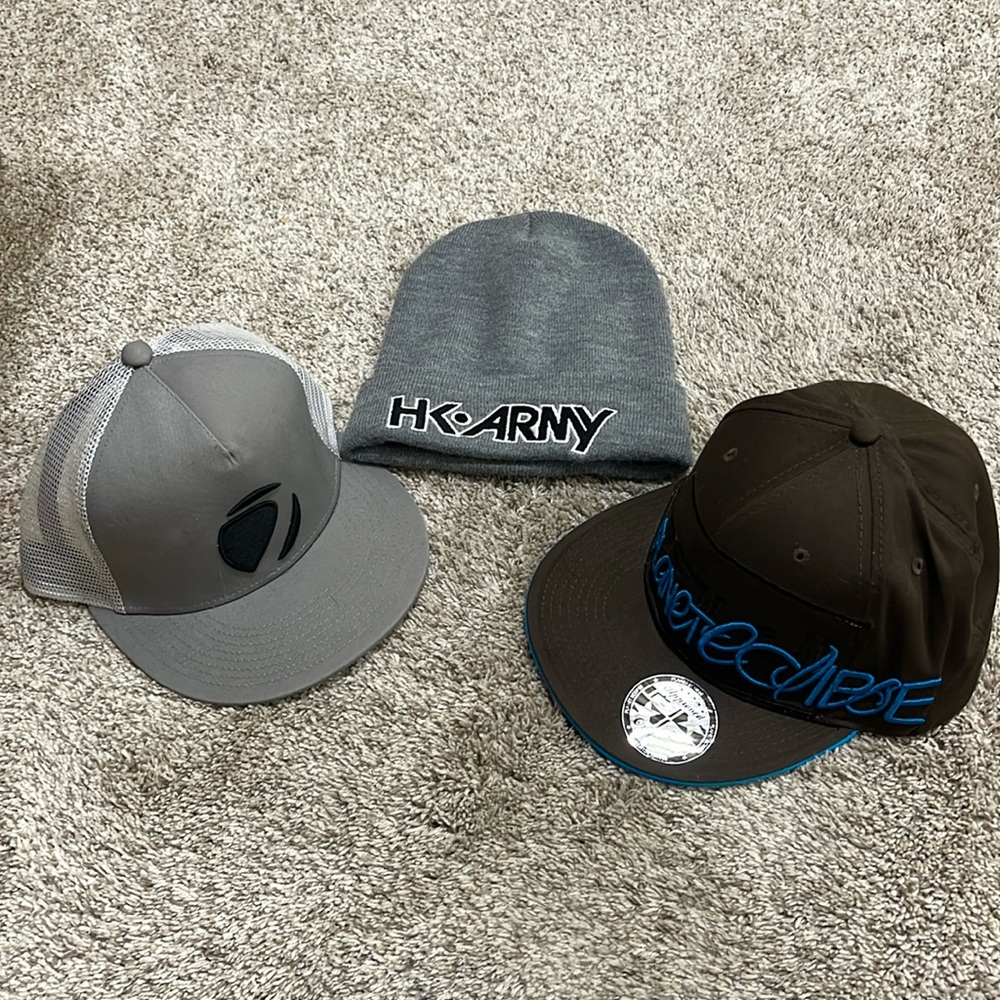 HK Army, Dye, Planet Eclipse Paintball Hat Bundle